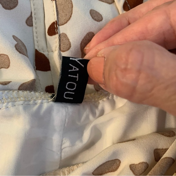 CHOUYATOU! Beige/brown leopard print dress. Cap sleeves. Size M. Fully l… - Picture 6 of 9